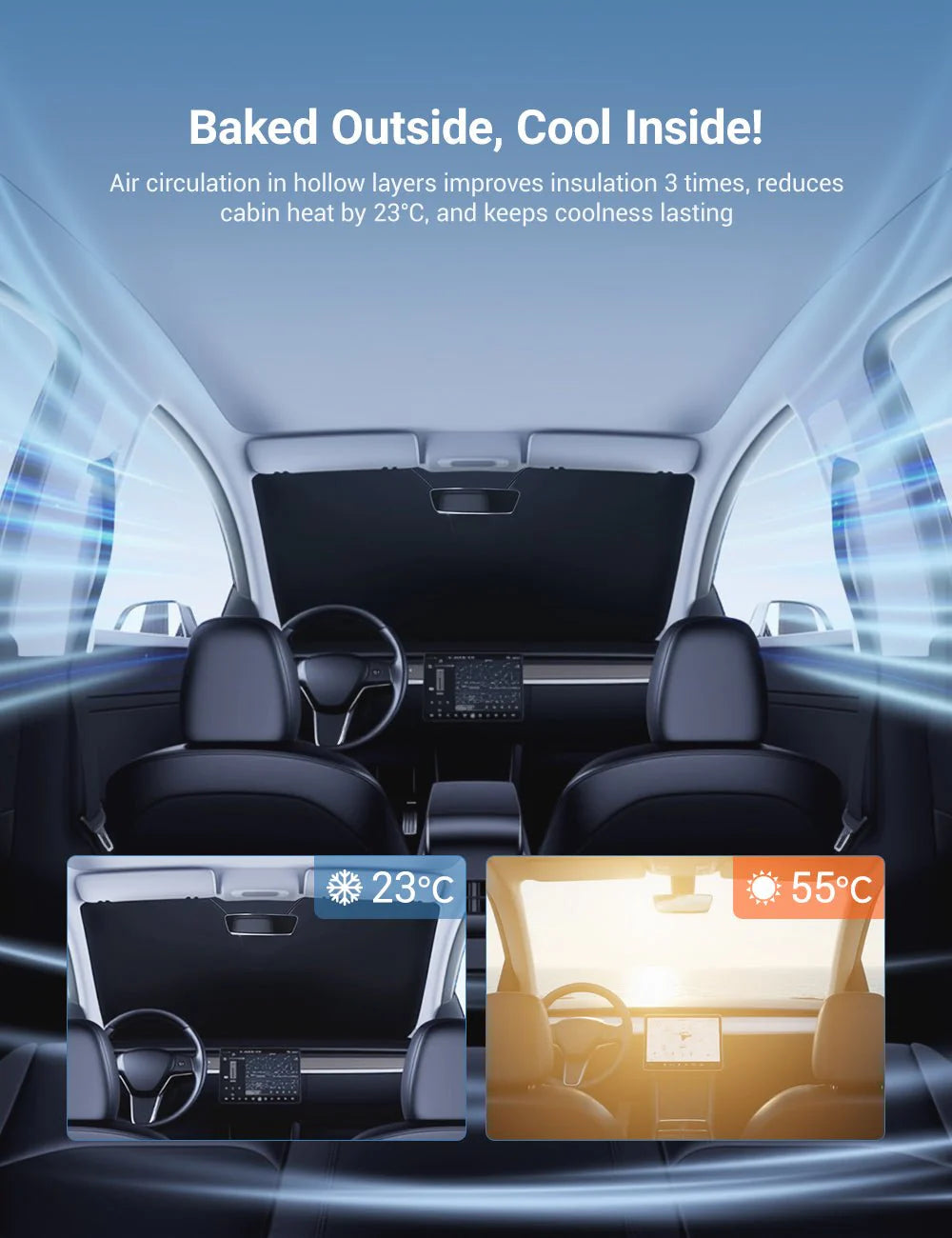 Model 3/Y Windshield Sunshade